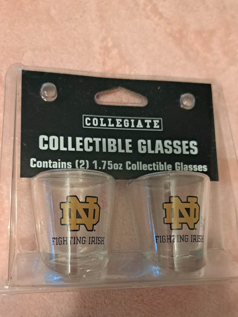 Fighting Irish Gold & Black Collectible Shot Glasses (2-Pack)